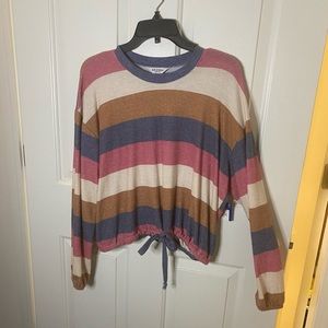 EXTREMELY SOFT MATERIAL! Lightweight long sleeve 3 striped top. NWT!